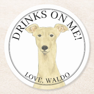 Dessous De Verre Rond Mariage Greyhound Personnalisé