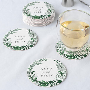 Dessous De Verre Rond Mariage personnalisé Wild Forest