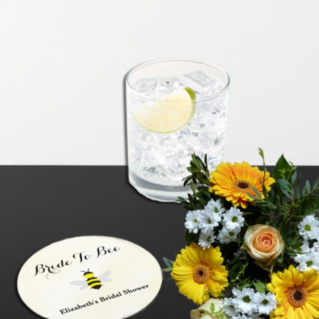 Dessous De Verre Rond Mariée à être Shower Nuptial (Créateur téléchargé)