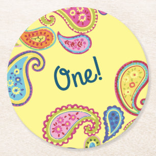 Dessous De Verre Rond Marocaine Paisley Cute Boho Anniversaire