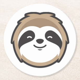 Dessous De Verre Rond Mascotte de paresse
