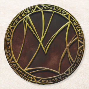 Dessous De Verre Rond Masques de logo de dessous