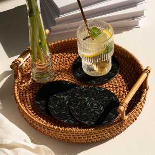 Dessous De Verre Rond Meilleure maman jamais élégantes branches florales