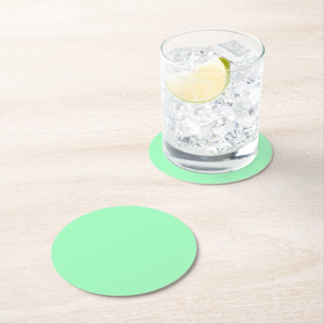 Dessous De Verre Rond Mer-mousse légère (couleur solide)  (En situation)