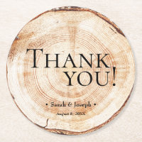 Merci rustique de grain de bois Mariage