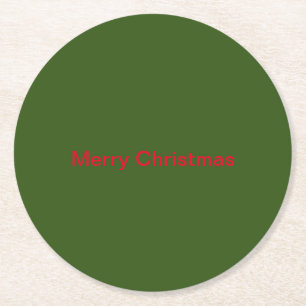Dessous De Verre Rond Merry Christmas
