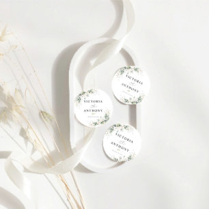 Dessous de verre rond minimaliste pour mariage au