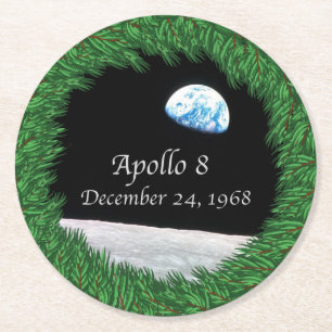 Dessous De Verre Rond Mission Apollo 8 Christmas Eve Moon
