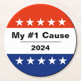 Dessous De Verre Rond Mon numéro d'élection 2024