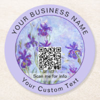 Monet - Lilac Irises / Iris Mauves - Code QR