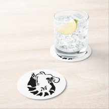 Monogramme de crevettes en forme de crayon noir