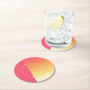 Dessous De Verre Rond Mood Gradient Mariage Hot Summer ID741