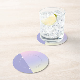 Dessous De Verre Rond Mood Gradient Mariage Pastel Dawn ID741