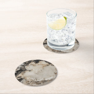 Dessous De Verre Rond Motif couleur marbre