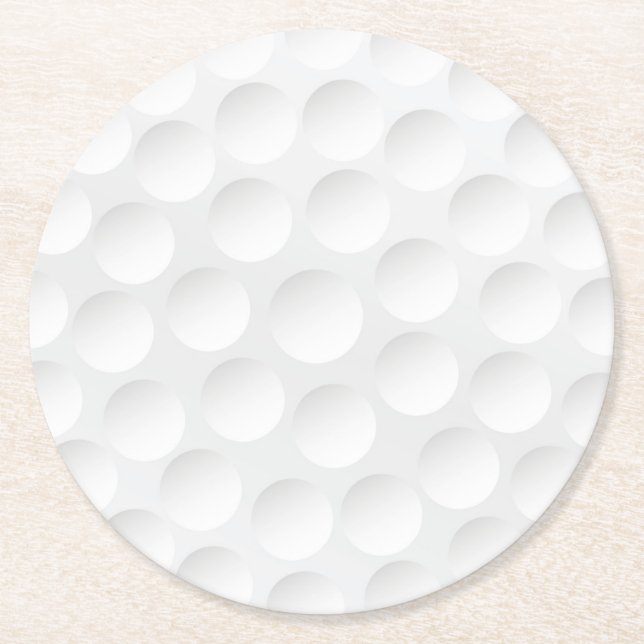 Dessous De Verre Rond Motif de balle de golf (Devant)