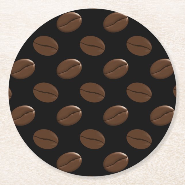 Dessous De Verre Rond Motif de café (Devant)