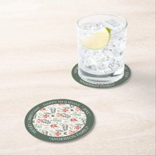 Dessous De Verre Rond Motif de Noël