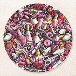Dessous De Verre Rond Motif de studio de clou