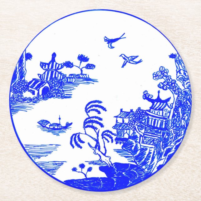 Dessous De Verre Rond Motif dessous de verre Willow (Devant)