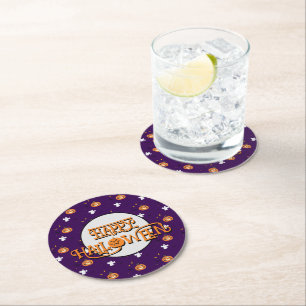 Dessous De Verre Rond Motif Halloween et message