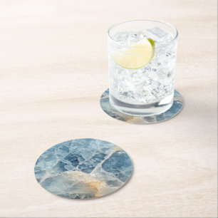 Dessous De Verre Rond Motif Moonstone Gemstone
