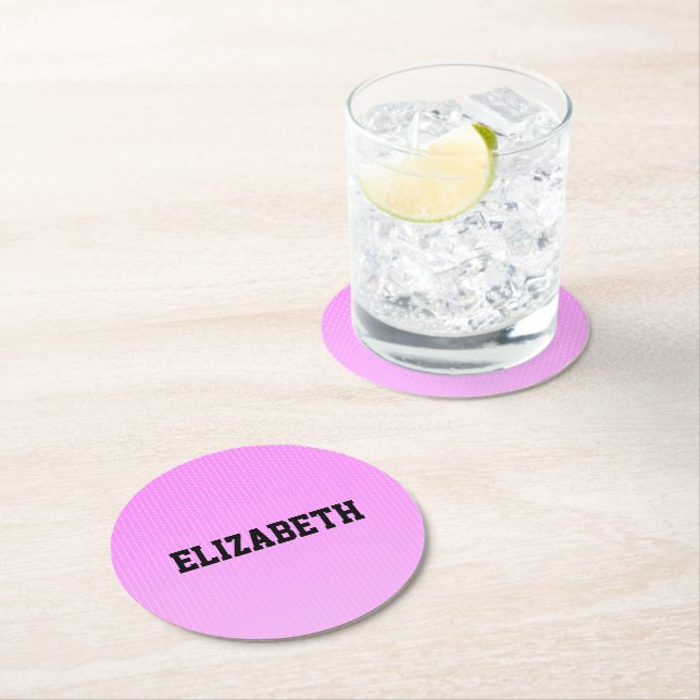 Dessous De Verre Rond Motif rose points blancs (En situation)