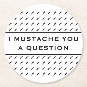 Dessous De Verre Rond Moustache Vous Une Question Mood Stripe