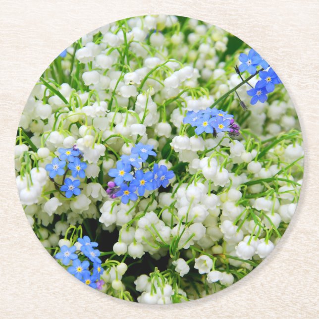 Dessous De Verre Rond Muguet (Devant)