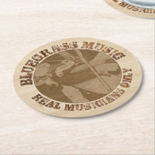 Dessous De Verre Rond Musique Bluegrass Véritable Musiciens Seulement En