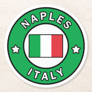 Dessous De Verre Rond Naples Italie