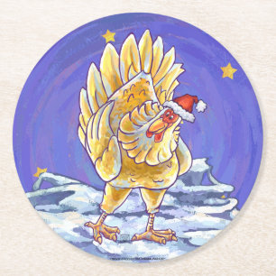 Dessous De Verre Rond Noël au poulet