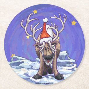 Dessous De Verre Rond Noël de renne