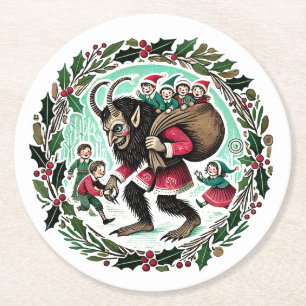 Dessous De Verre Rond Noël Krampus