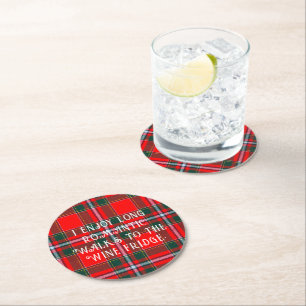Dessous De Verre Rond Noël Plaid Drôle Discours