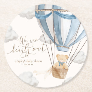 Dessous De Verre Rond Nous pouvons attendre le Baby shower