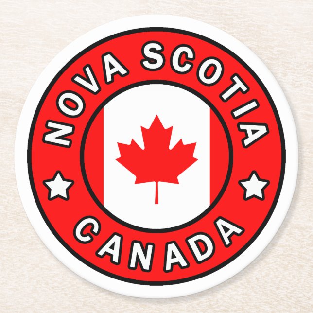 Dessous De Verre Rond Nouvelle-Écosse Canada (Devant)