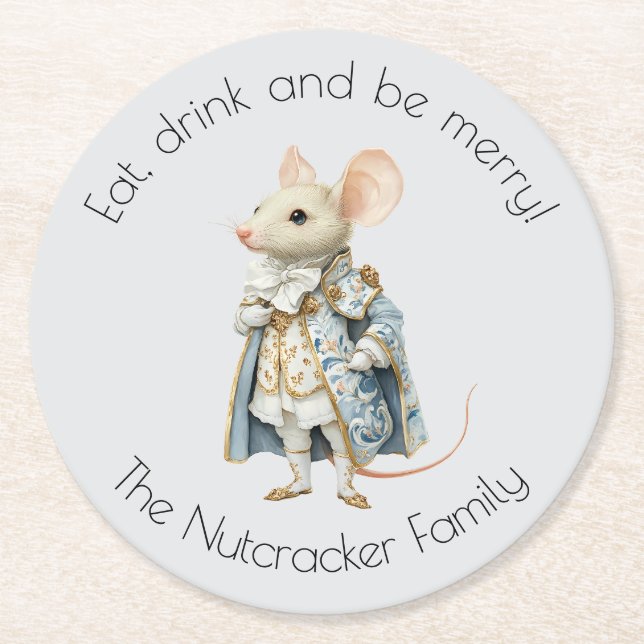 Dessous De Verre Rond Nutcracker Ballet Souris Roi Noël (Devant)