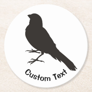Dessous De Verre Rond Oiseau canarien permanent