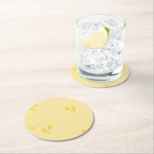 Dessous De Verre Rond Oiseaux sur un fil