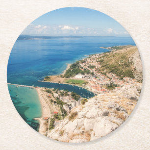 Dessous De Verre Rond Omis, Croatie - Bord de mer Adriatique