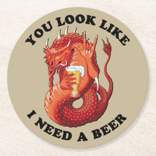 Dessous De Verre Rond On Dirait Que J'Ai Besoin D'Une Bière