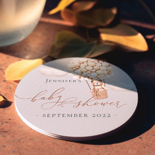 Dessous De Verre Rond On Peut Attendre ! Baby shower