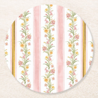 Dessous de verre rond or rose