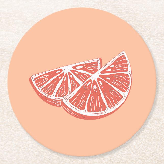 Dessous De Verre Rond Orange (Devant)