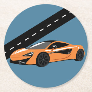 Dessous De Verre Rond Orange