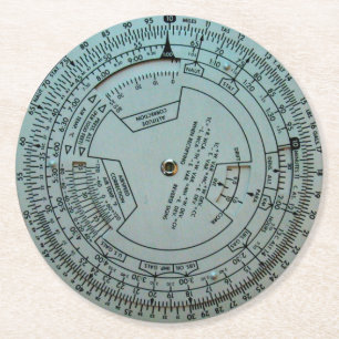 Dessous De Verre Rond Ordinateur de navigation aérienne