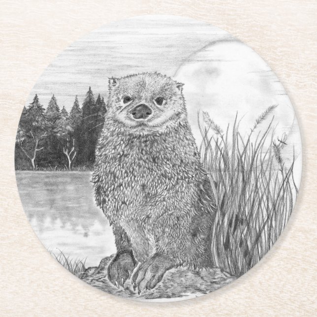 Dessous De Verre Rond Otter (Devant)