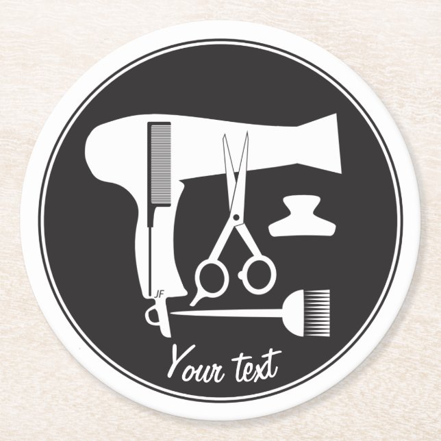 Dessous De Verre Rond Outils de coiffures (Devant)