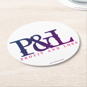 DESSOUS DE VERRE ROND "P&L"