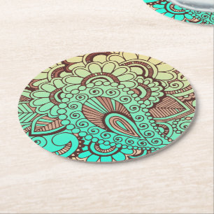 Dessous De Verre Rond Paisley Ornaments I + votre backgr. & idées